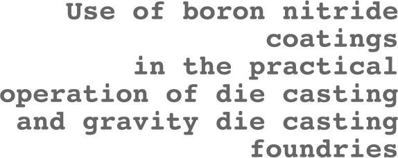 Use of boron nitride coatings